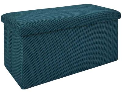Coffre banc pliable en tissu Atome (Bleu)