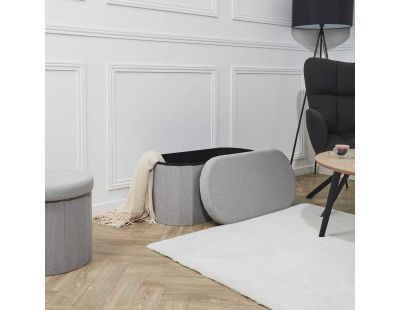 Coffre banc pliable en tissu Pills (Gris)