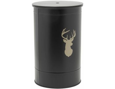 Coffre à pellets laqué (Métal noir Cerf)