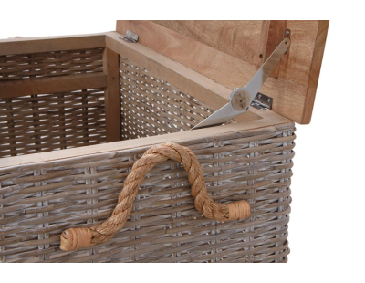 Coffre en poelet blanchi (Lot de 3)