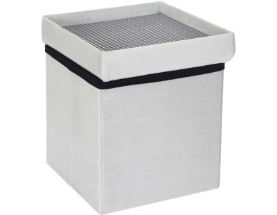 Coffre pouf pliable compatible briques de construction