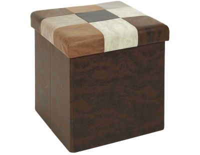 Coffre pouf pliable en polyuréthane patchwork Helsinki
