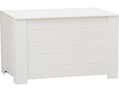 Coffre de rangement en pin  77 x 40 x 50 cm (Blanc)