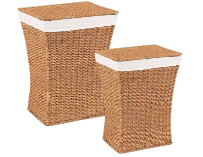 Coffres à linge en maïs (Lot de 2)