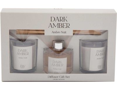 Coffret 2 bougies parfumée et diffuseur 50ml (Senteur Ambre)