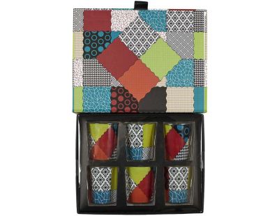 Coffret de 6 bougies parfumées Patchwork