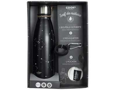 Coffret bouteille isotherme 50 cl avec mousqueton (Constellation)