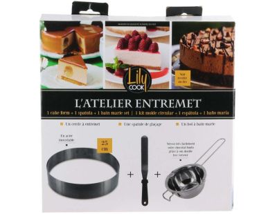 Coffret entremets avec cercle et bol à bain-marie