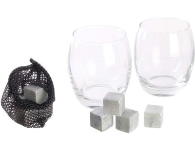 Coffret 2 verres et pierres à whisky