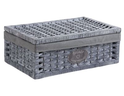 Coffrets en papier corde et bois (Lot de 2)