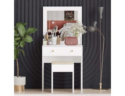 Coiffeuse avec miroir et tabouret Azura