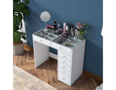 Coiffeuse avec rangements en aggloméré Bonnie (Coiffeuse seule)