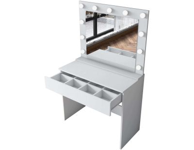Coiffeuse avec rangements er miroir Beauty (Coiffeuse et miroir)