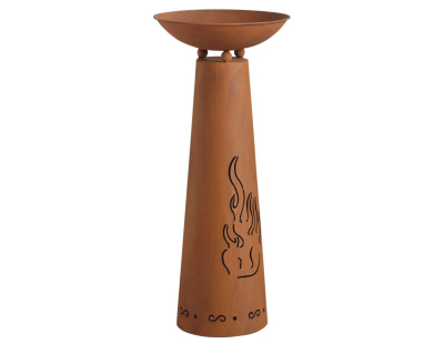 Colonne avec coupe en métal rouillé