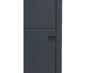 Colonne de rangement basse en acier 2 tiroirs (Anthracite)