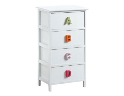 Commode chambre enfant alphabet 4 tiroirs (4 tiroirs)