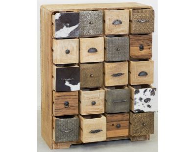Commode en manguier Vache 20 tiroirs