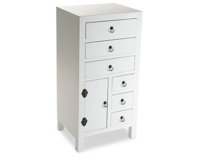 Commode 7 rangements Mademoiselle (Blanc)