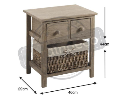 Commode en bois de peuplier Campana (3 tiroirs)