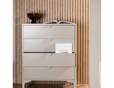 Commode 4 tiroirs en métal beige Piring