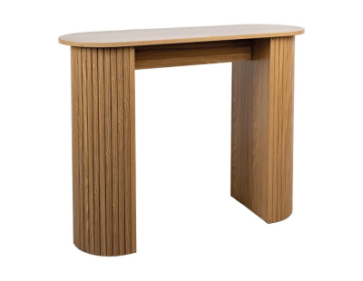 Console en bois lamé arrondie