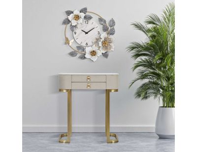 Console en bois et métal Beauty (2 tiroirs)
