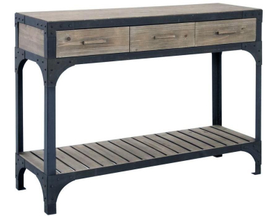 Console bois et métal Loft