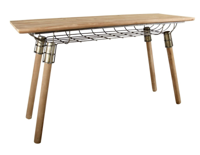 Console en pin et métal