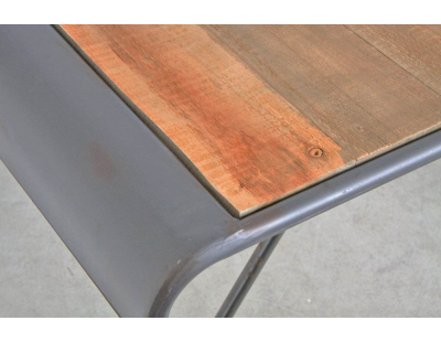 Console en bois et métal patiné