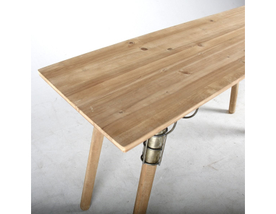 Console en pin et métal