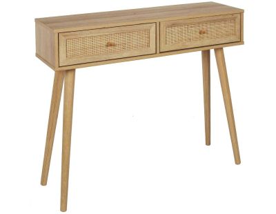 Console en bois et rotin Bali