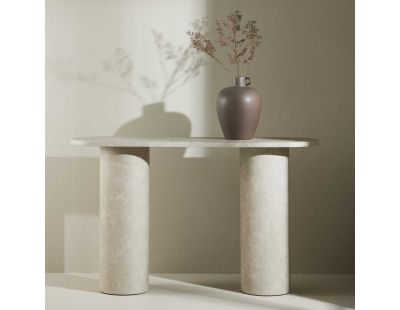 Console effet marbre Narvik 130 x 80 x 40 cm