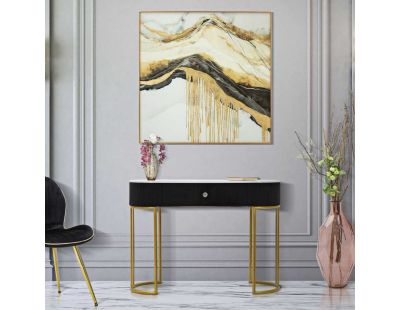 Console en métal Montpellier 100 x 43 x 74 cm (Noir)