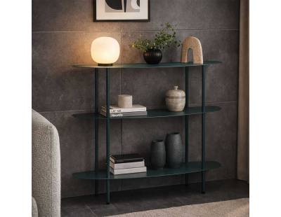 Console en métal Saturn 90 x 28 x 81 cm (Vert)