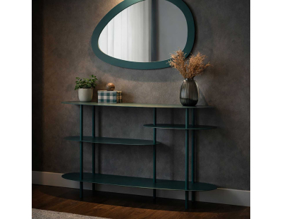 Console en métal Saturn 118 x 34 x 82 cm (Vert)