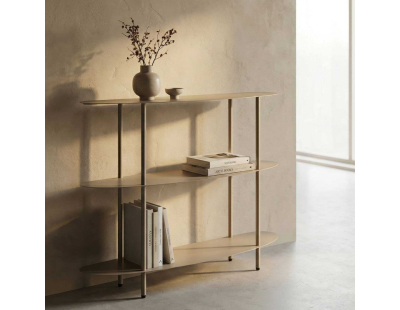 Console en métal Saturn 90 x 28 x 81 cm (Gris)