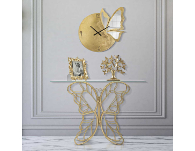 Console en métal et verre Butterfly 110 x 40 x 76 cm