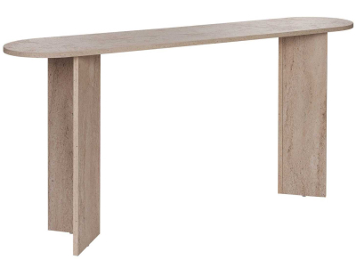 Console moderne en aggloméré Sira (Travertine)