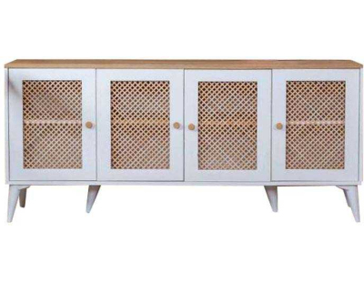 Console 4 portes en aggloméré Goose (Blanc)