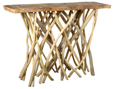 Console teck pied branchage Puzzle - Arthur