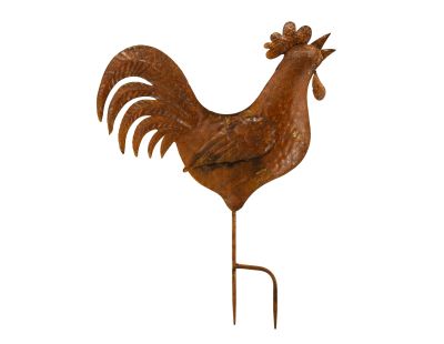 Coq en métal rouillé
