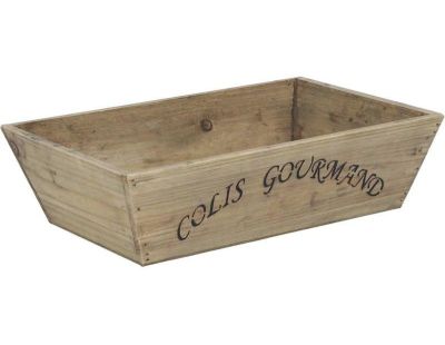 Corbeille en bois Colis gourmand