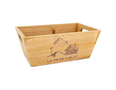 Corbeille en bois rectangulaire 