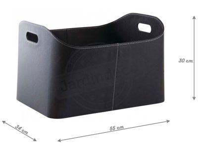 Corbeille à bûches en polyuréthane (Noir)