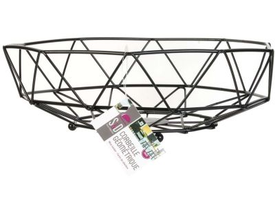 Corbeille filaire géométrique 26 cm (Noir)
