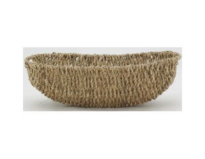 Corbeille ovale en jonc (L 35 cm)