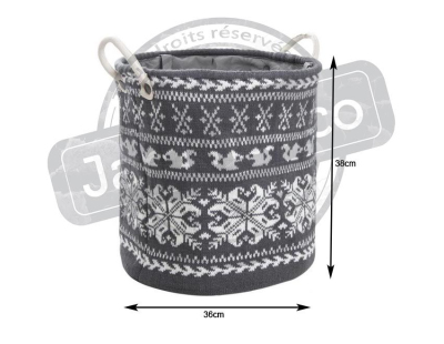 Corbeille à linge en laine Chalet