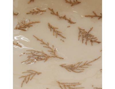 Corbeille en manguier déco fougères (Diamètre 25 cm)