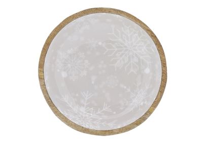 Corbeille en manguier Flocon (Saladier beige)