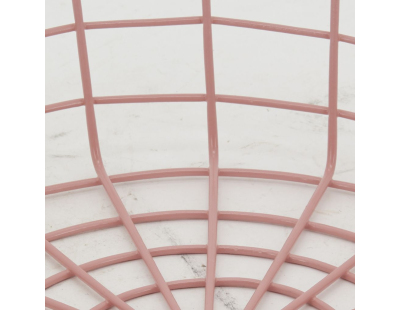 Corbeille en métal rose